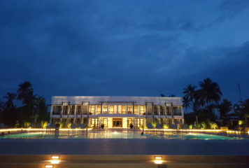 Main building at night time